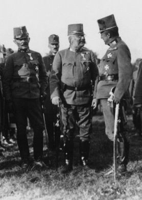 Archduke Friedrich pictured with General Boroevic and General Archduke Joseph